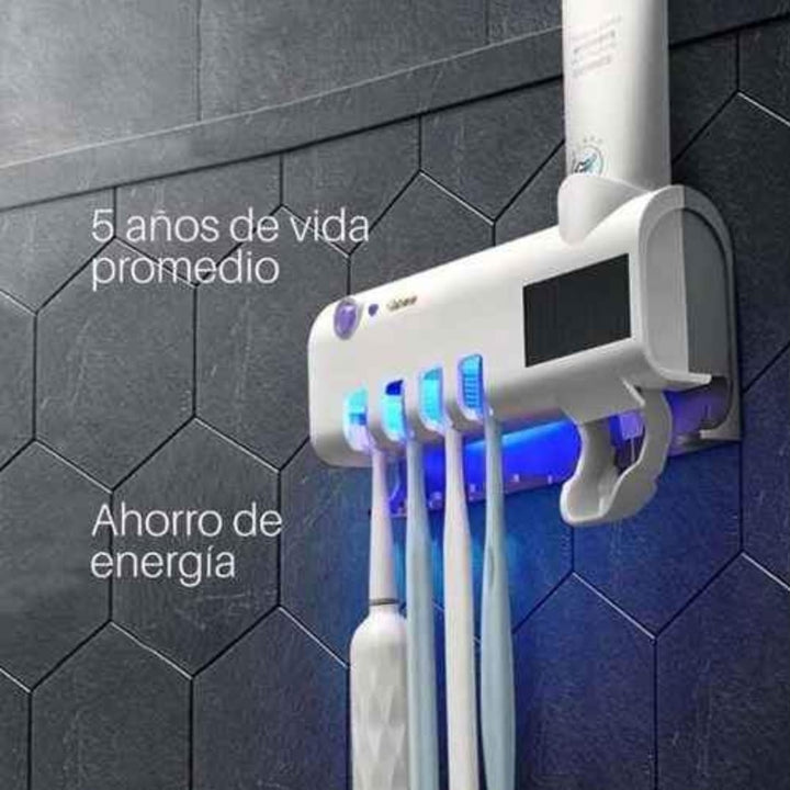 ESTERILIZADOR UV PARA CEPILLOS DE DIENTES CON DISPENSADOR